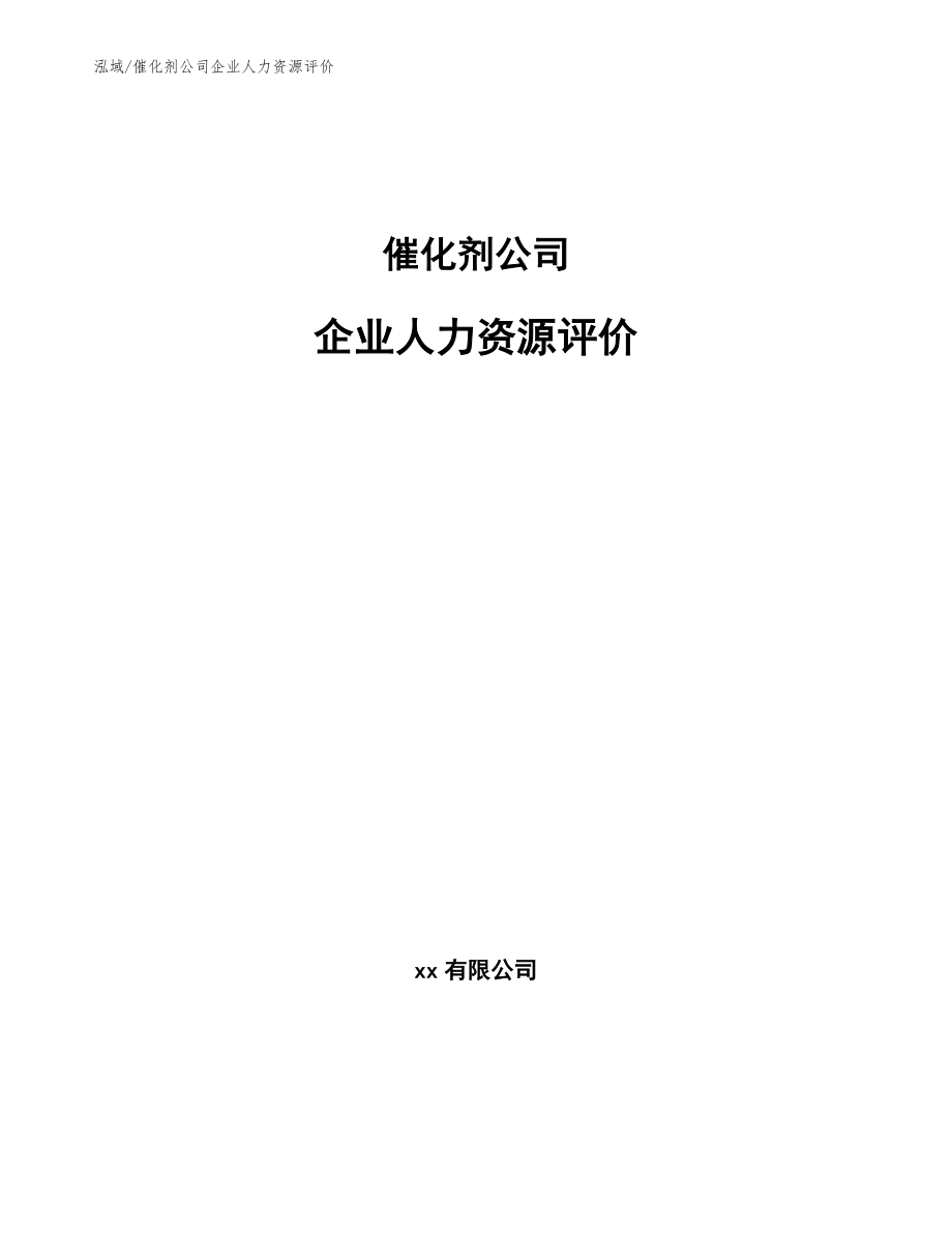 催化剂公司企业人力资源评价（范文）_第1页