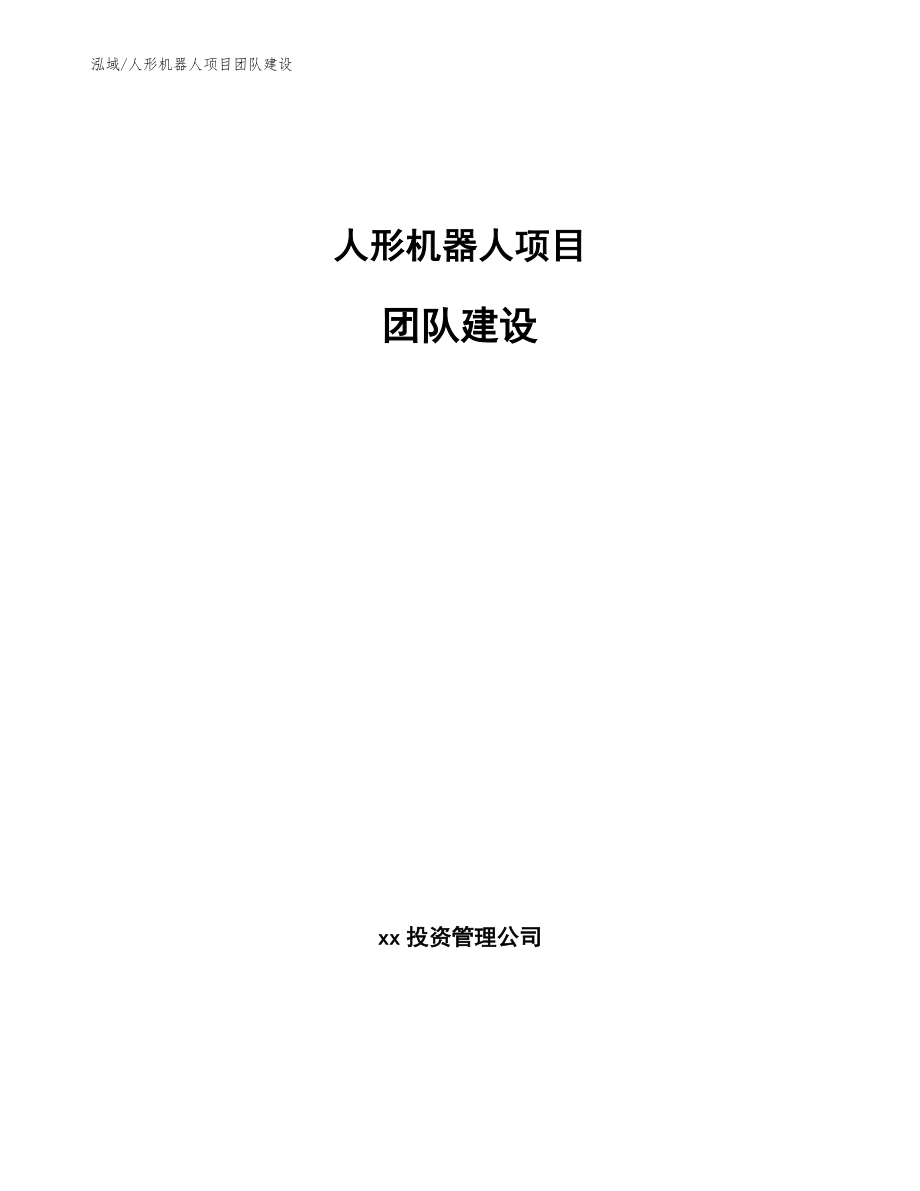 人形机器人项目团队建设_第1页
