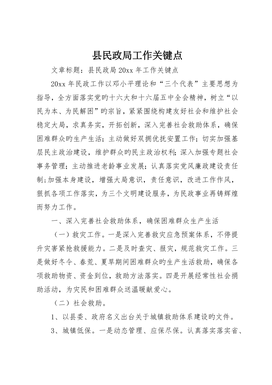 县民政局工作要点_第1页