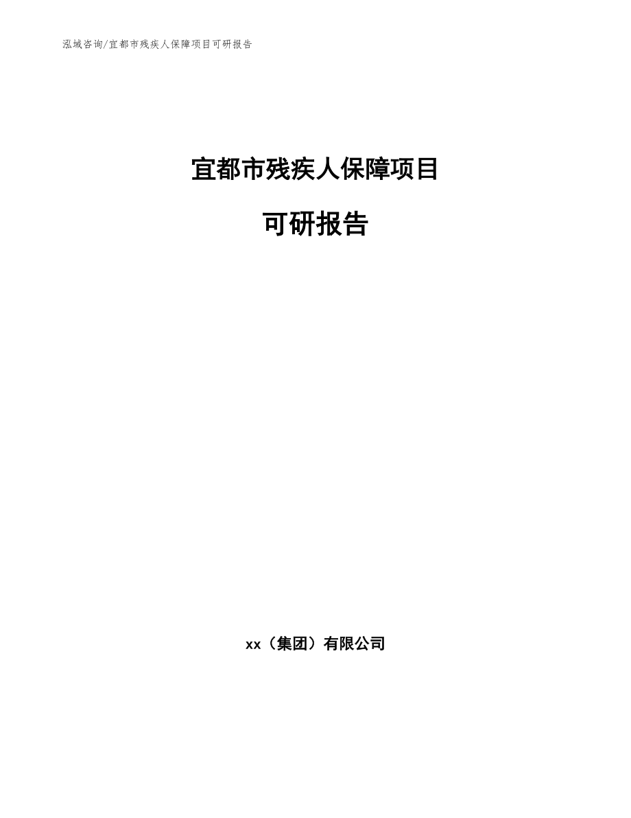 宜都市残疾人保障项目可研报告范文_第1页