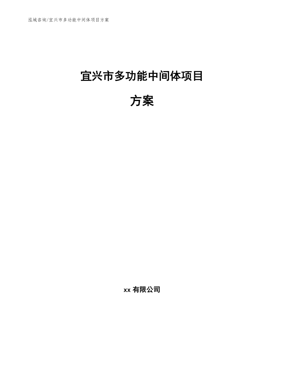 宜兴市多功能中间体项目方案_范文_第1页