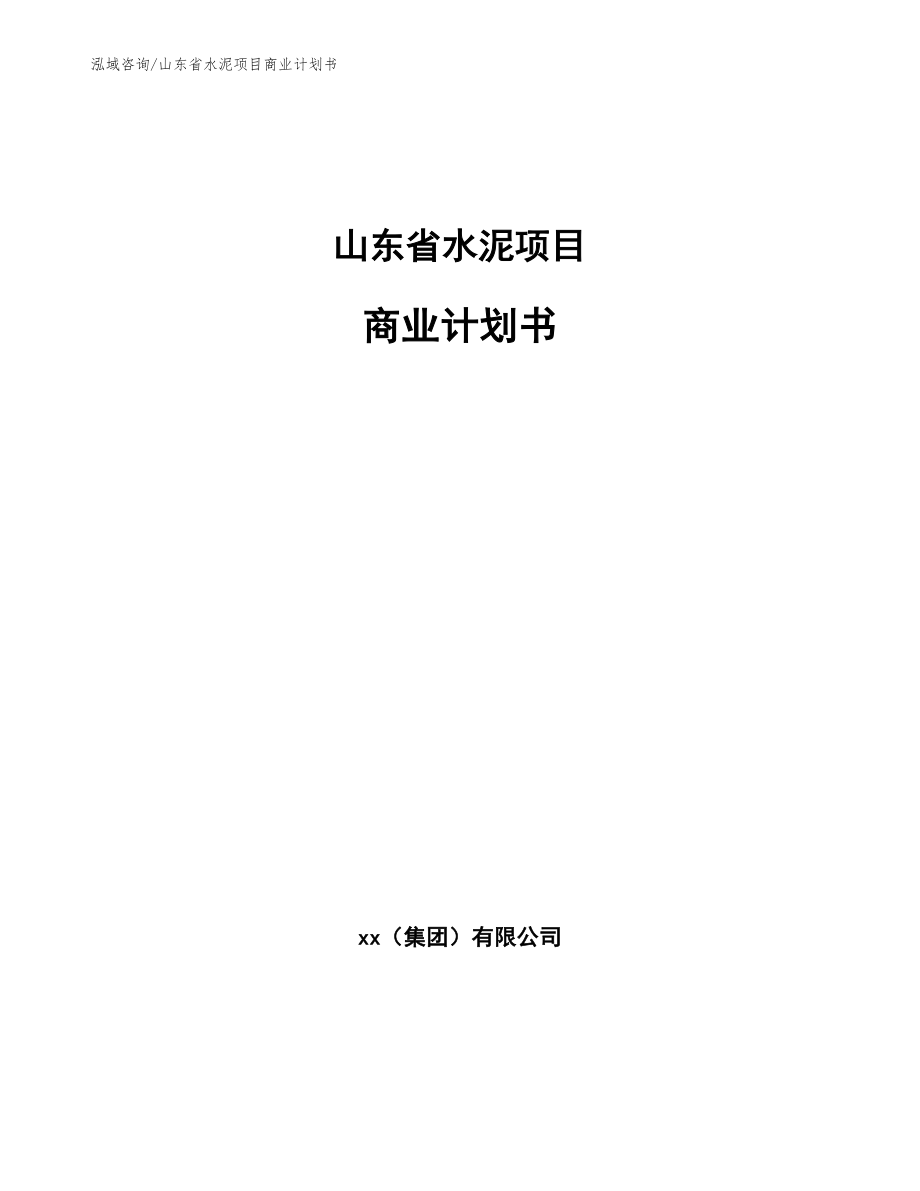 山东省水泥项目商业计划书_第1页