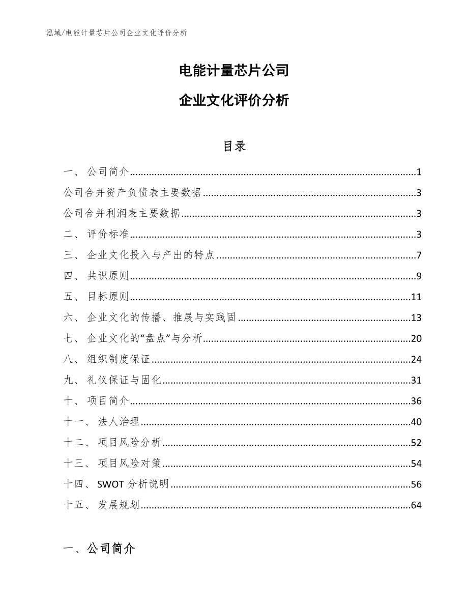 电能计量芯片公司企业文化评价分析_第1页