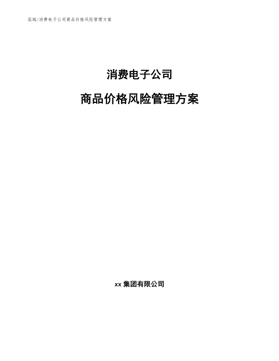 消费电子公司商品价格风险管理方案【范文】_第1页