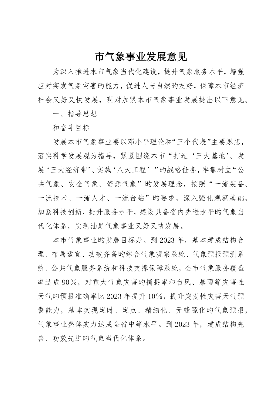 市气象事业发展意见_第1页