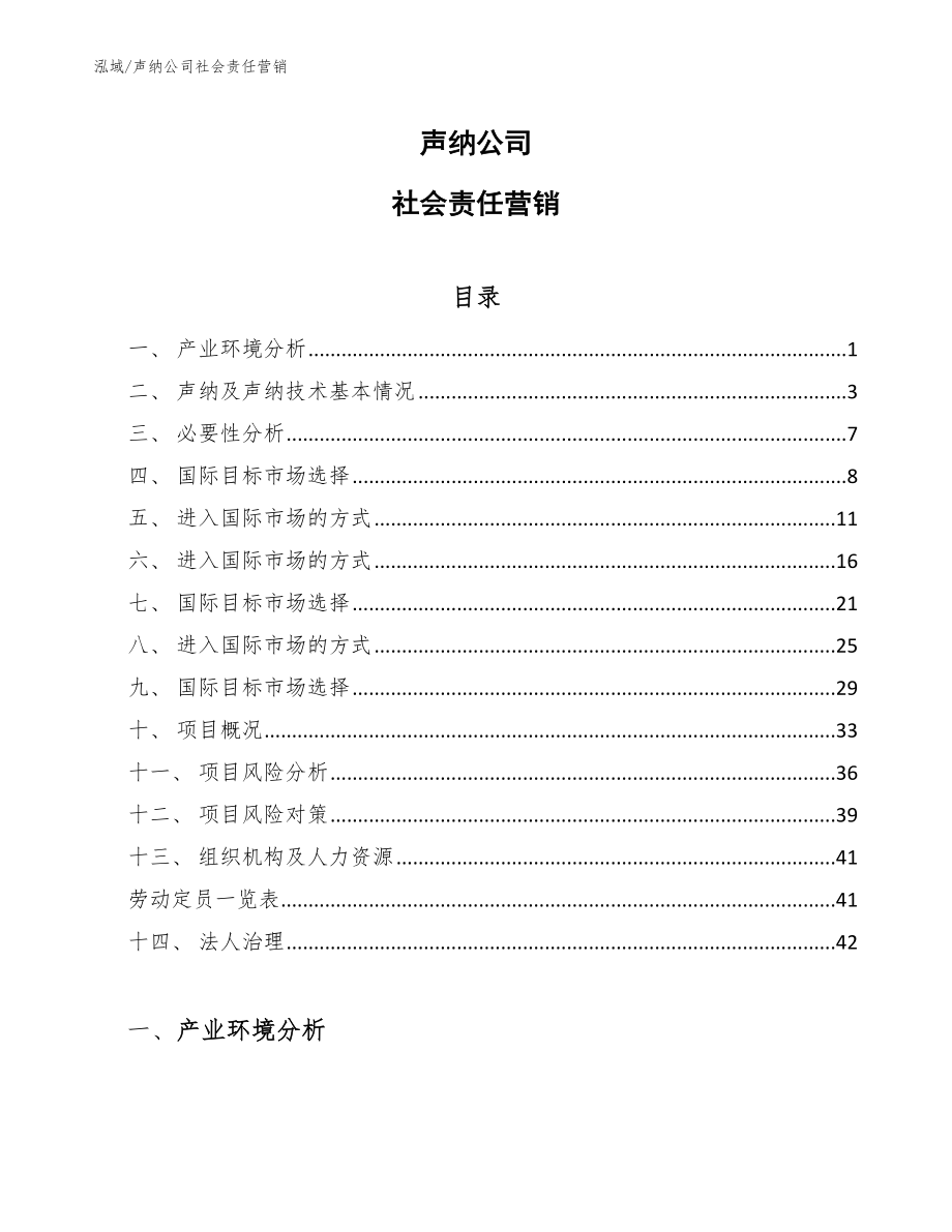 声纳公司社会责任营销_范文_第1页
