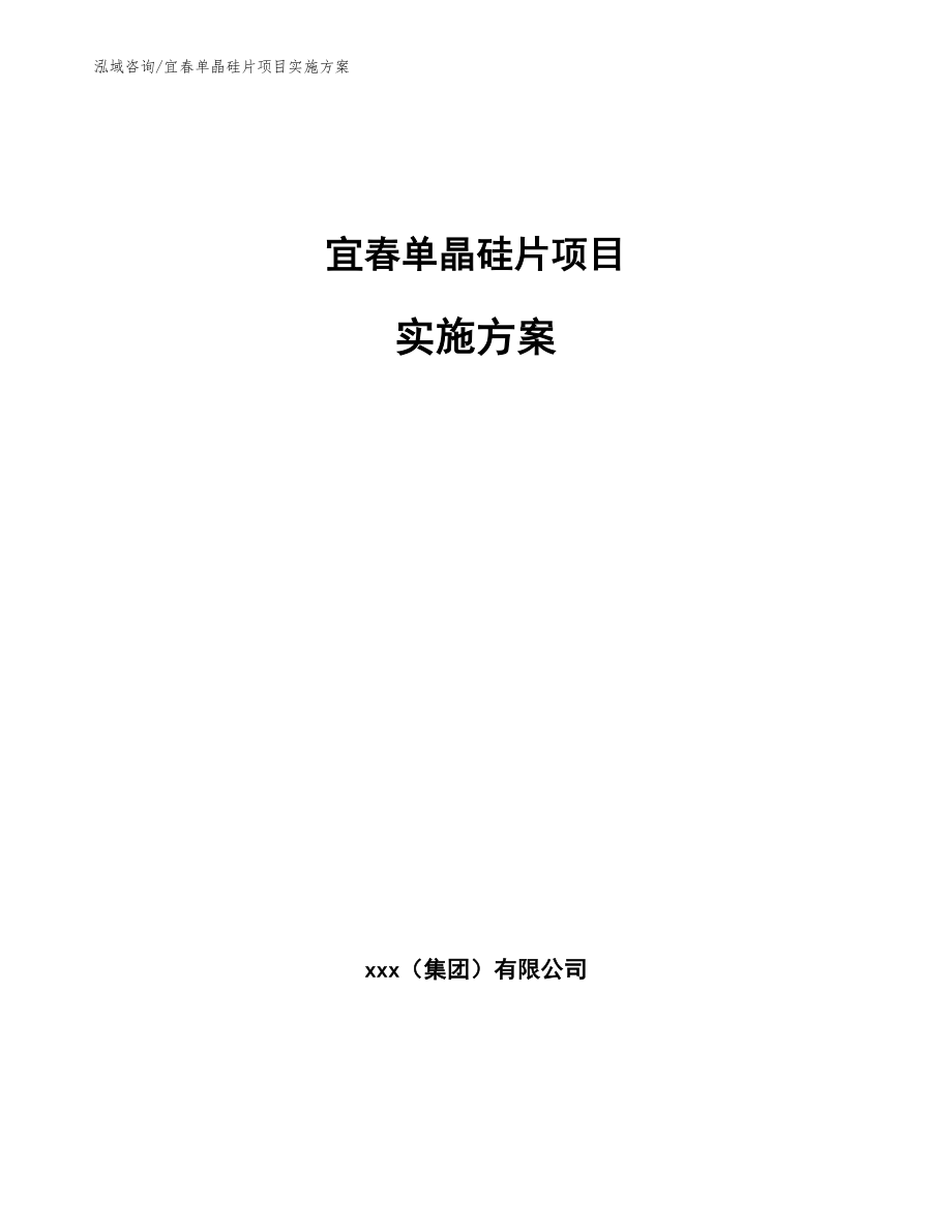 宜春单晶硅片项目实施方案_第1页