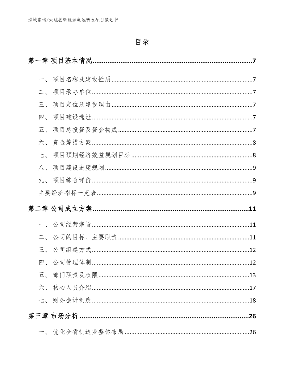 大姚县新能源电池研发项目策划书模板_第1页