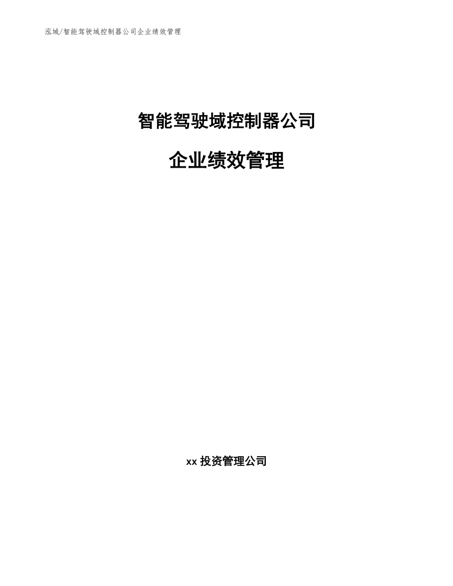 智能驾驶域控制器公司企业绩效管理_第1页
