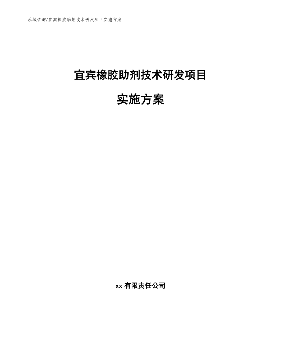 宜宾橡胶助剂技术研发项目实施方案_第1页