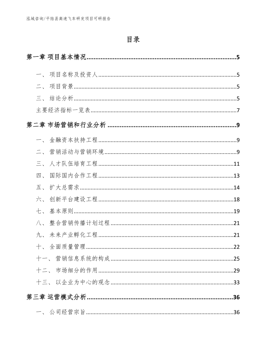 平陆县高速飞车研发项目可研报告_第1页