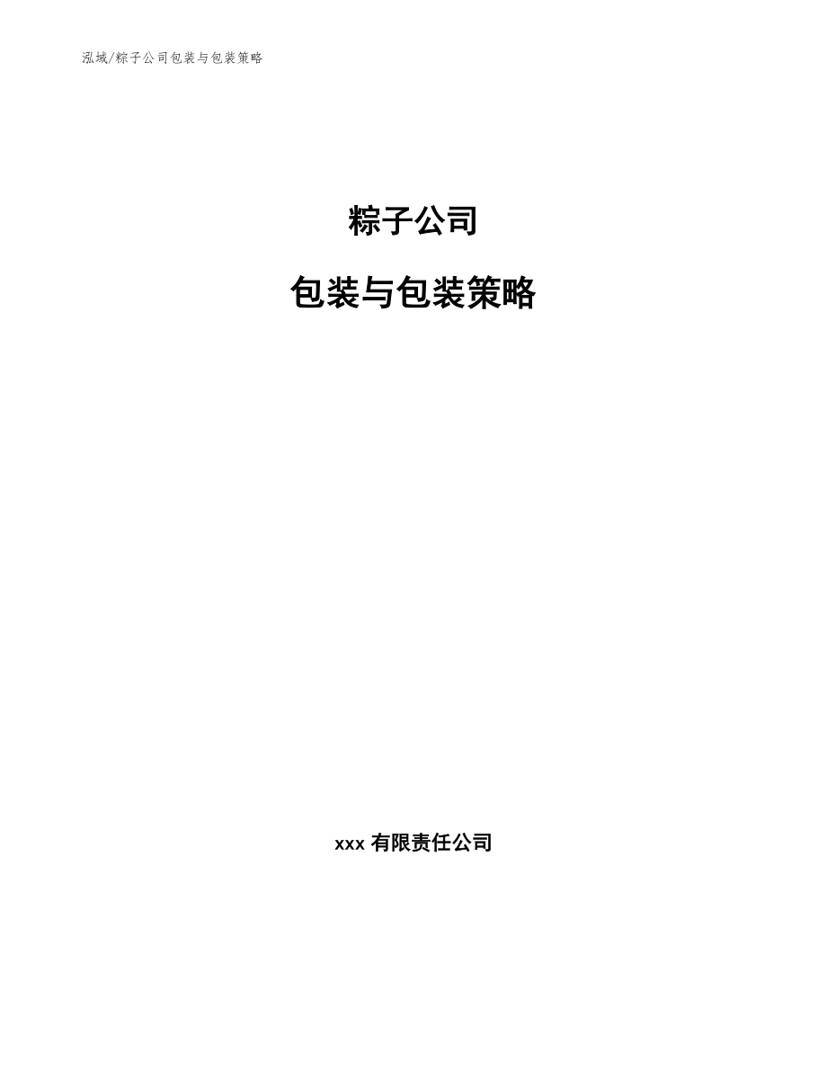 粽子公司包装与包装策略_第1页