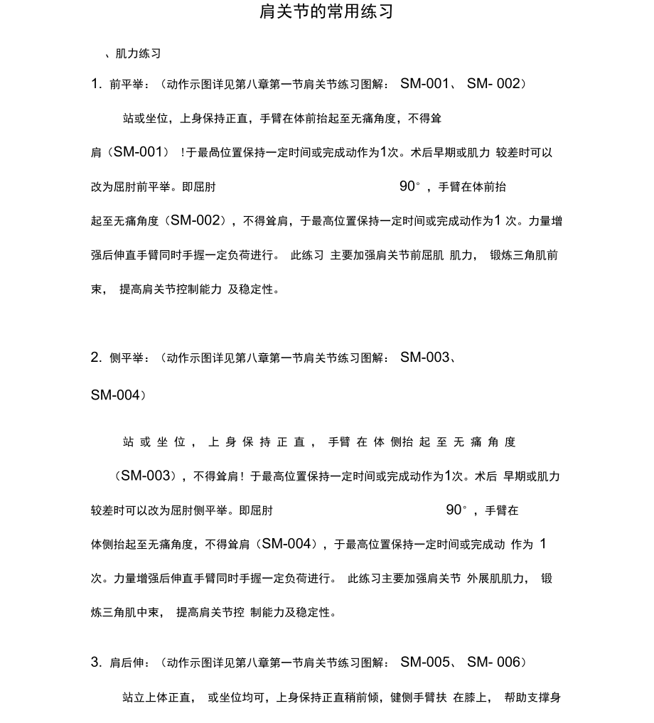肩关节的常用练习—康复科资料_第1页