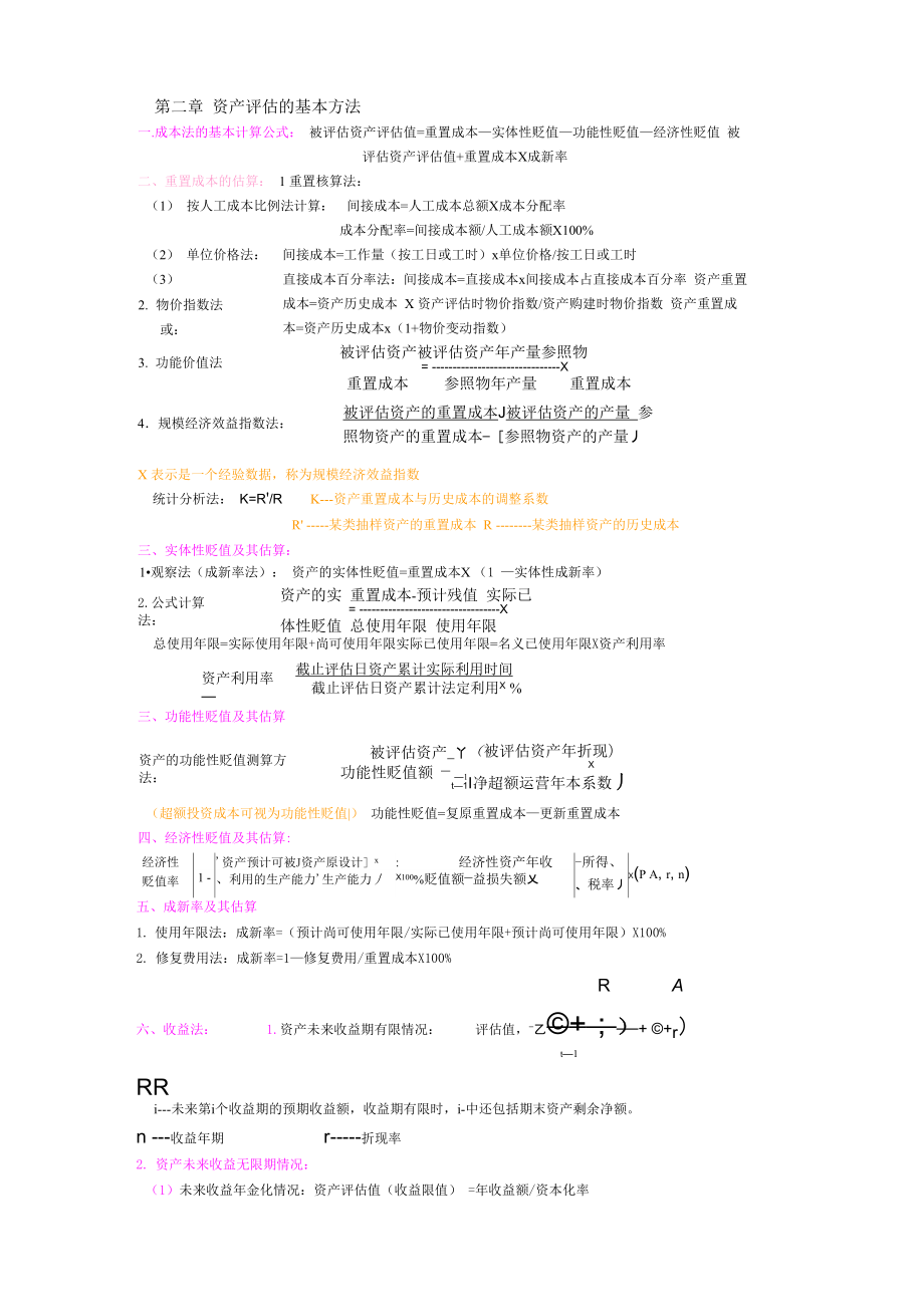 资产评估公式_第1页