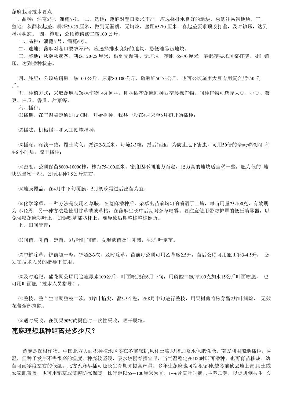 蓖麻栽培技术_第1页