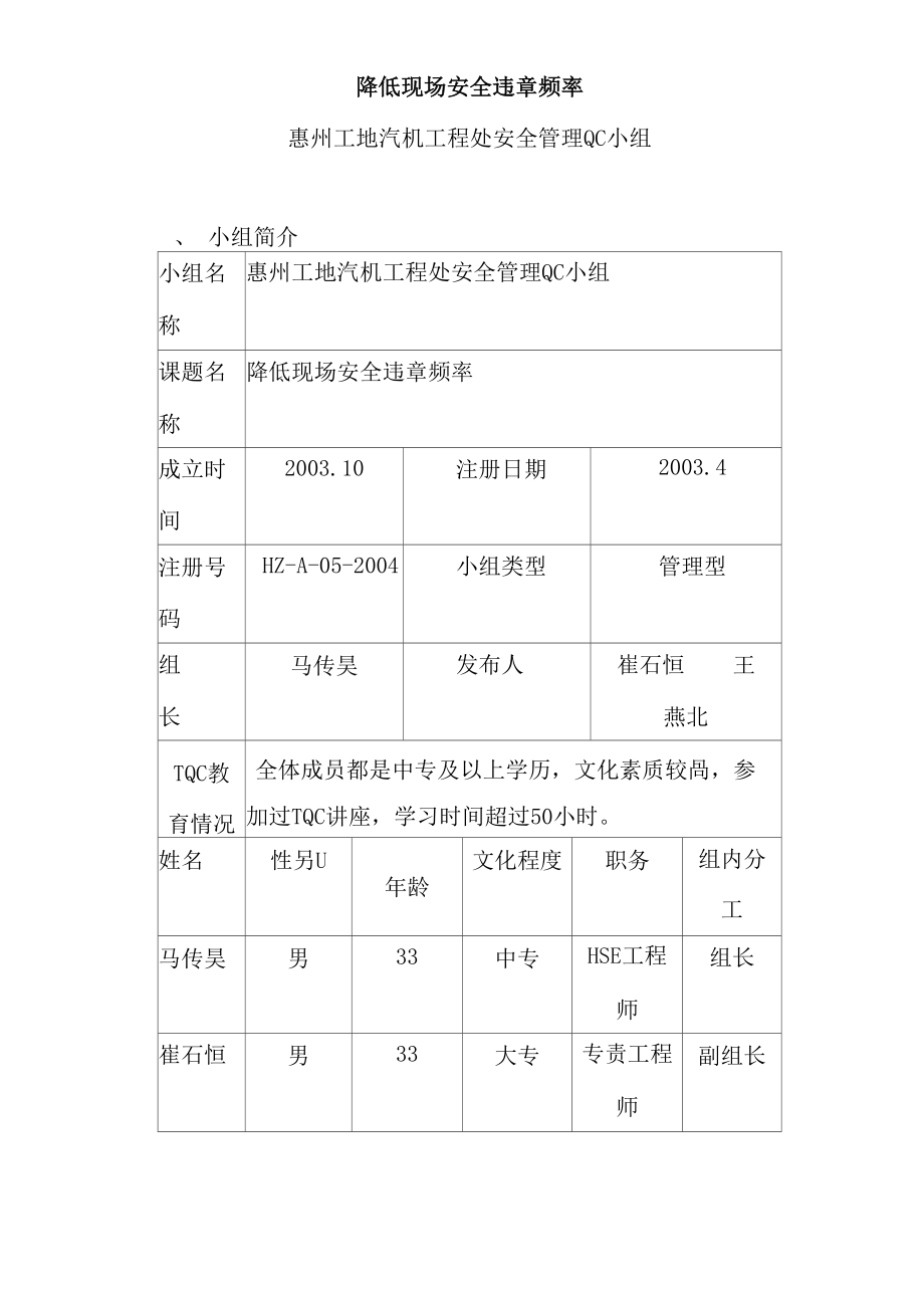 降低现场安全违章频率_第1页
