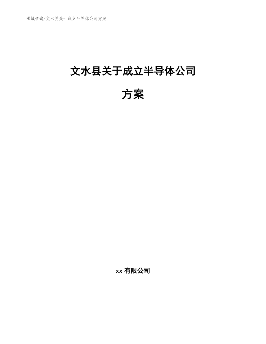 文水县关于成立半导体公司方案_模板范本_第1页
