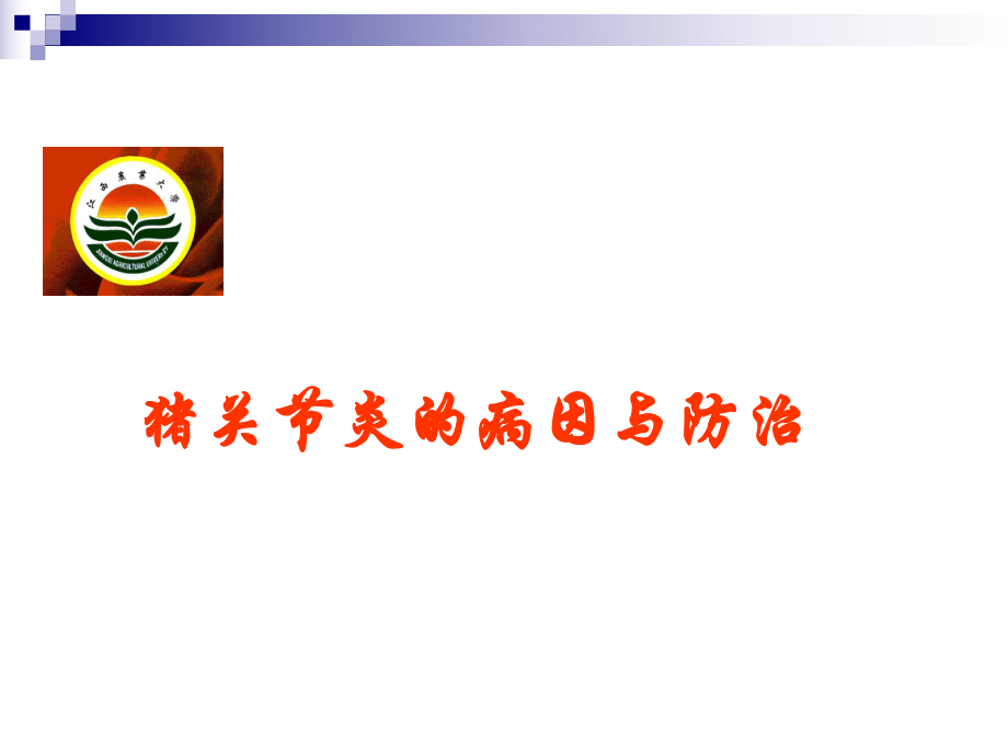 猪关节炎的病因与防治_第1页