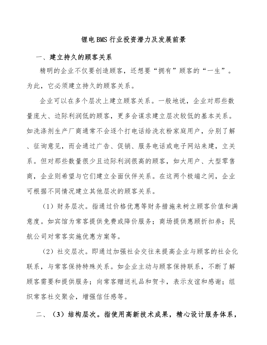 锂电BMS行业投资潜力及发展前景_第1页