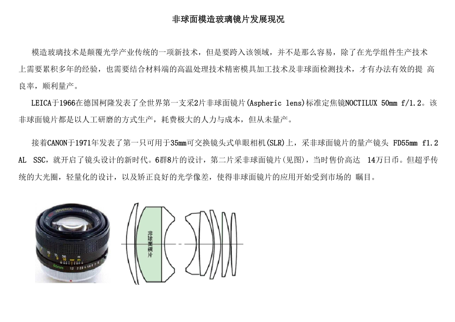非球面模造玻璃镜片发展现况_第1页