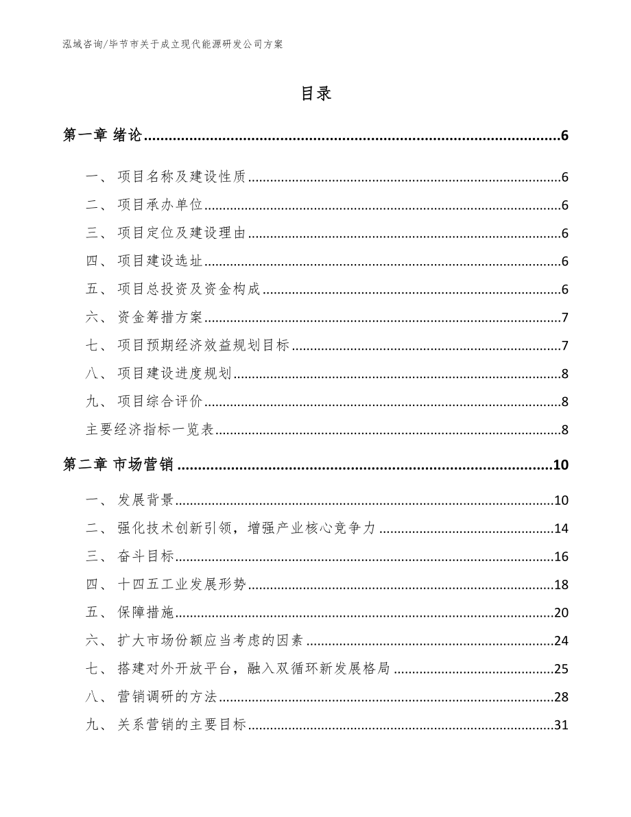 毕节市关于成立现代能源研发公司方案【模板范文】_第1页