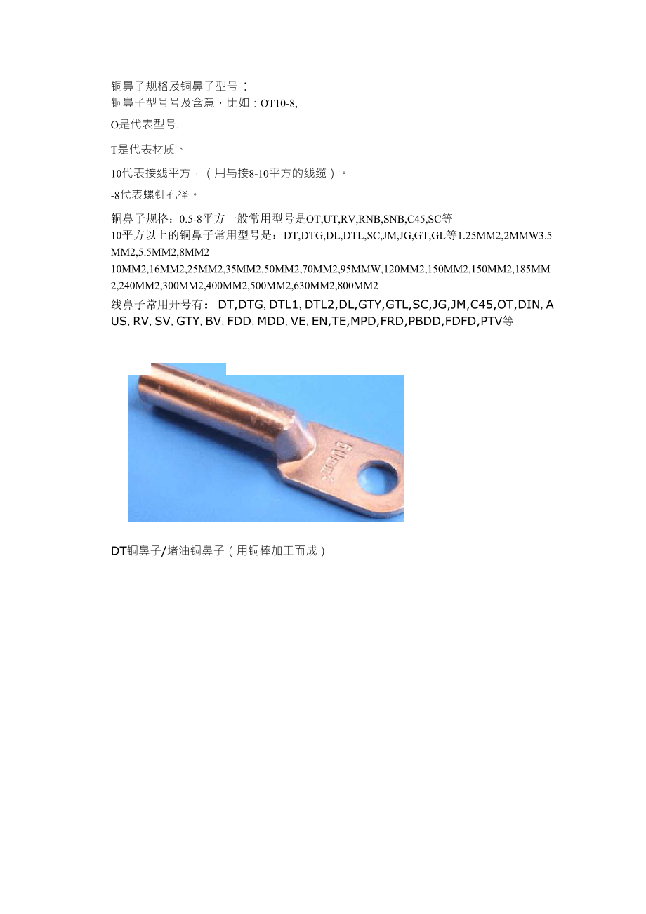 铜鼻子型号规格_第1页