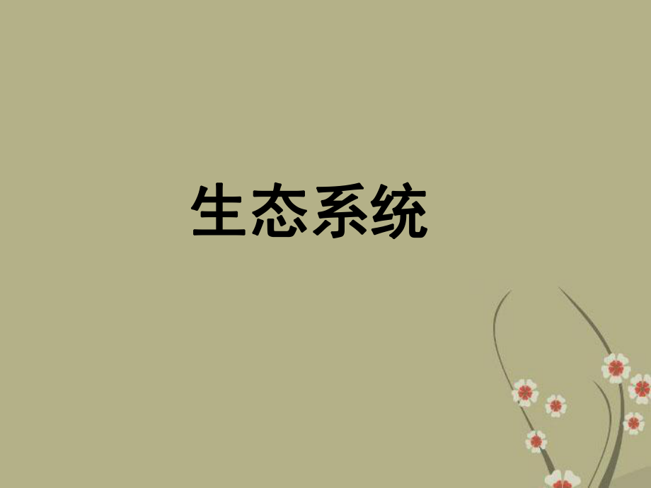 2013届中考生物查漏补缺复习专题一生态系统课件_第1页
