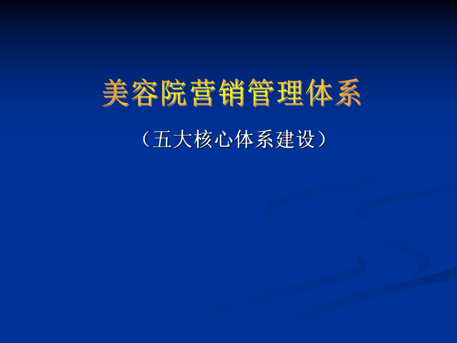 美容院营销管理系统PPT课件_第1页