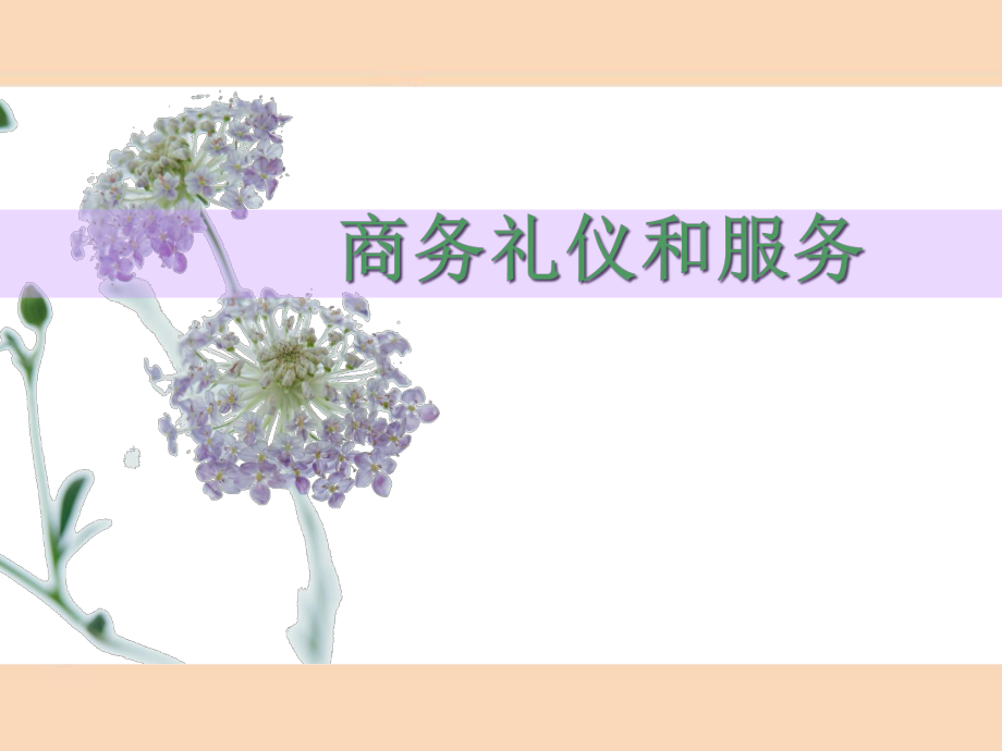 商务礼仪和服务ppt_第1页