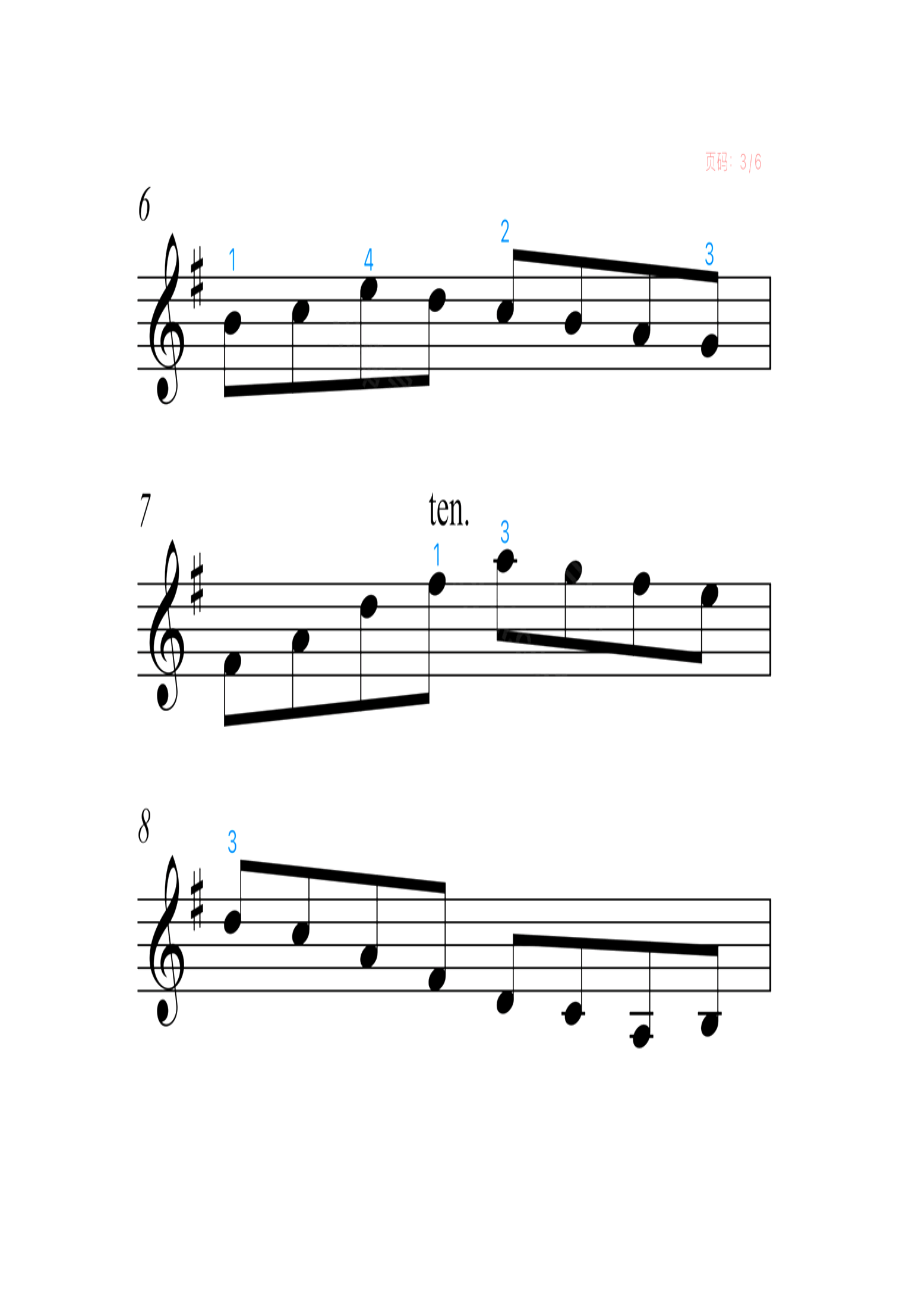 中音协小提琴考级1级练习曲2 提琴谱3_第1页