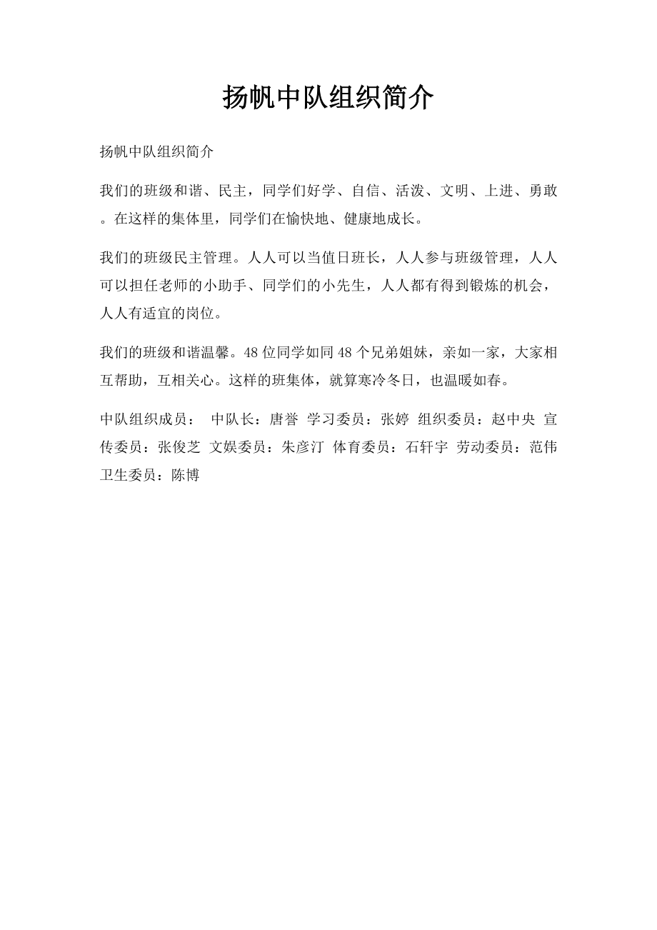扬帆中队组织简介_第1页