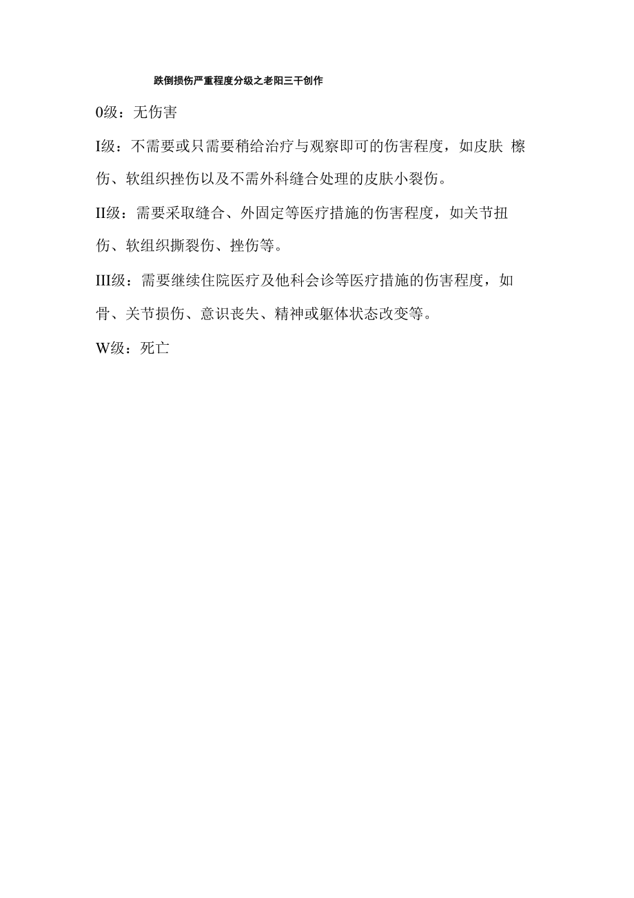 跌倒损伤严重程度分级_第1页