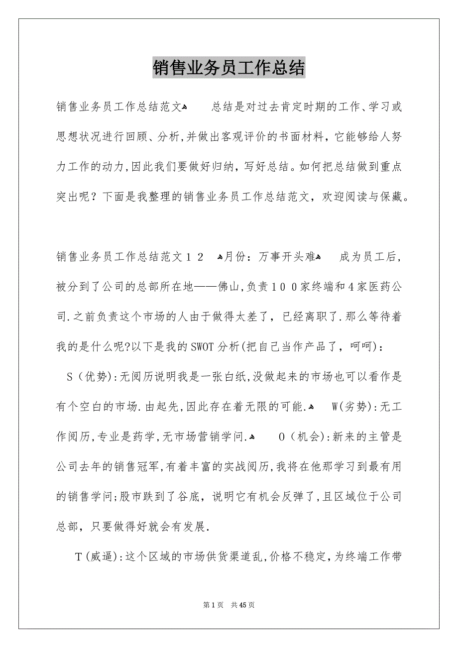 销售业务员工作总结_第1页