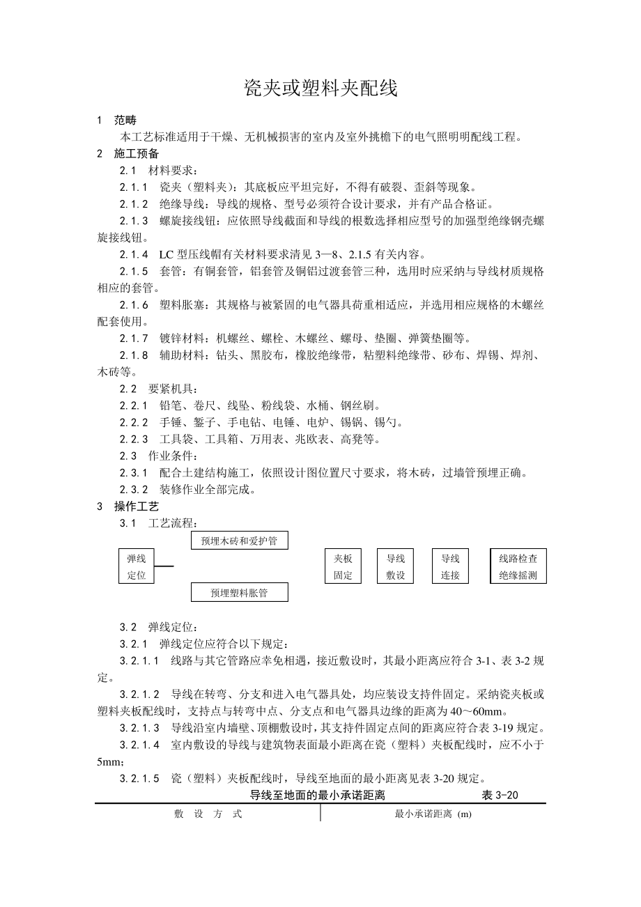 瓷夹或塑料夹配线_第1页