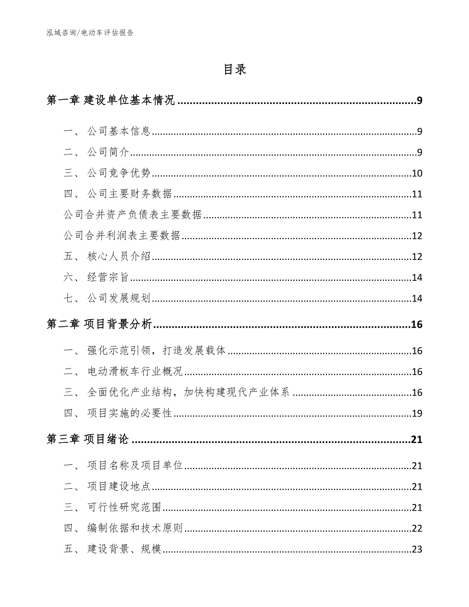 电动车评估报告_第1页