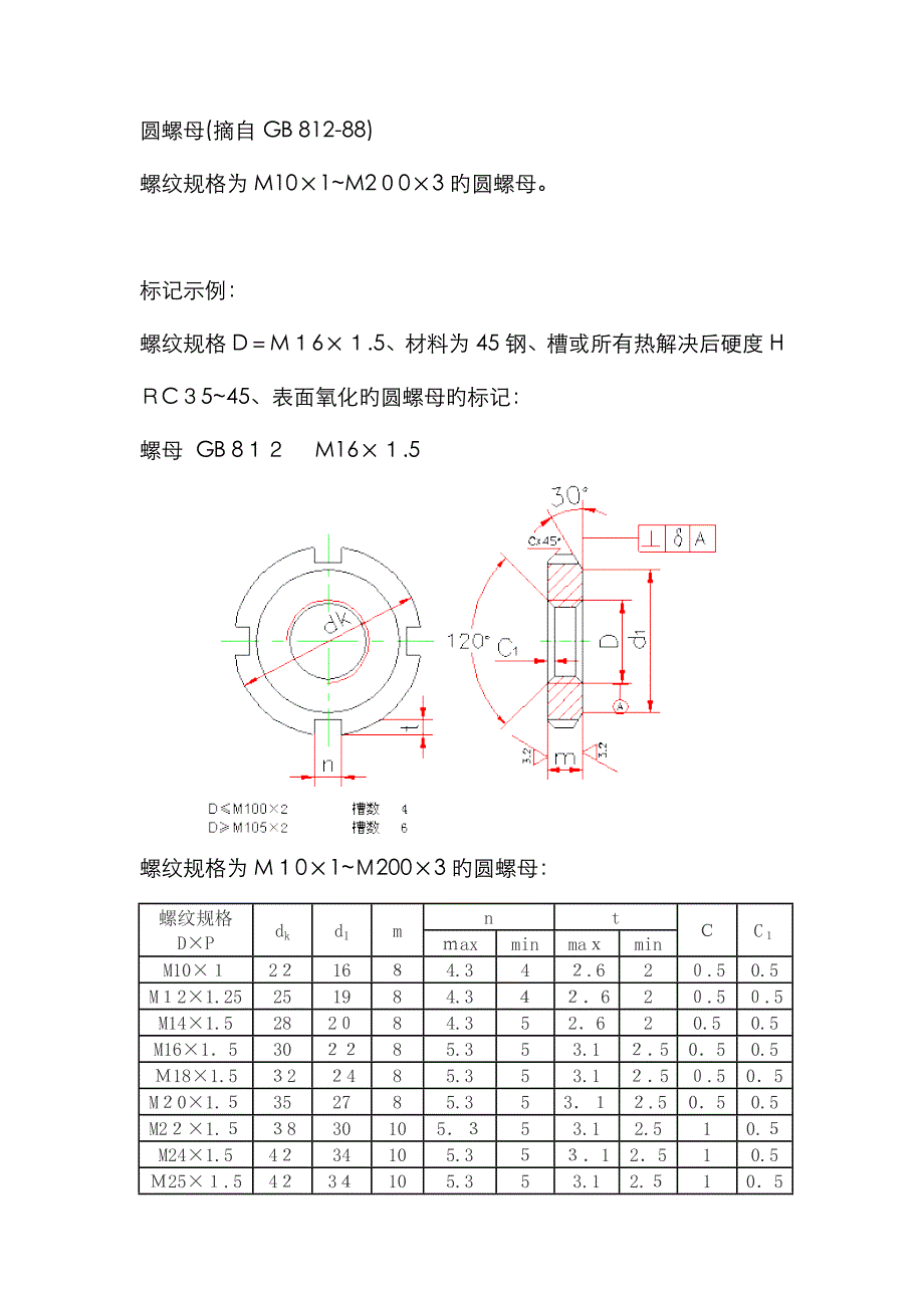 常用圆螺母尺寸规格_第1页