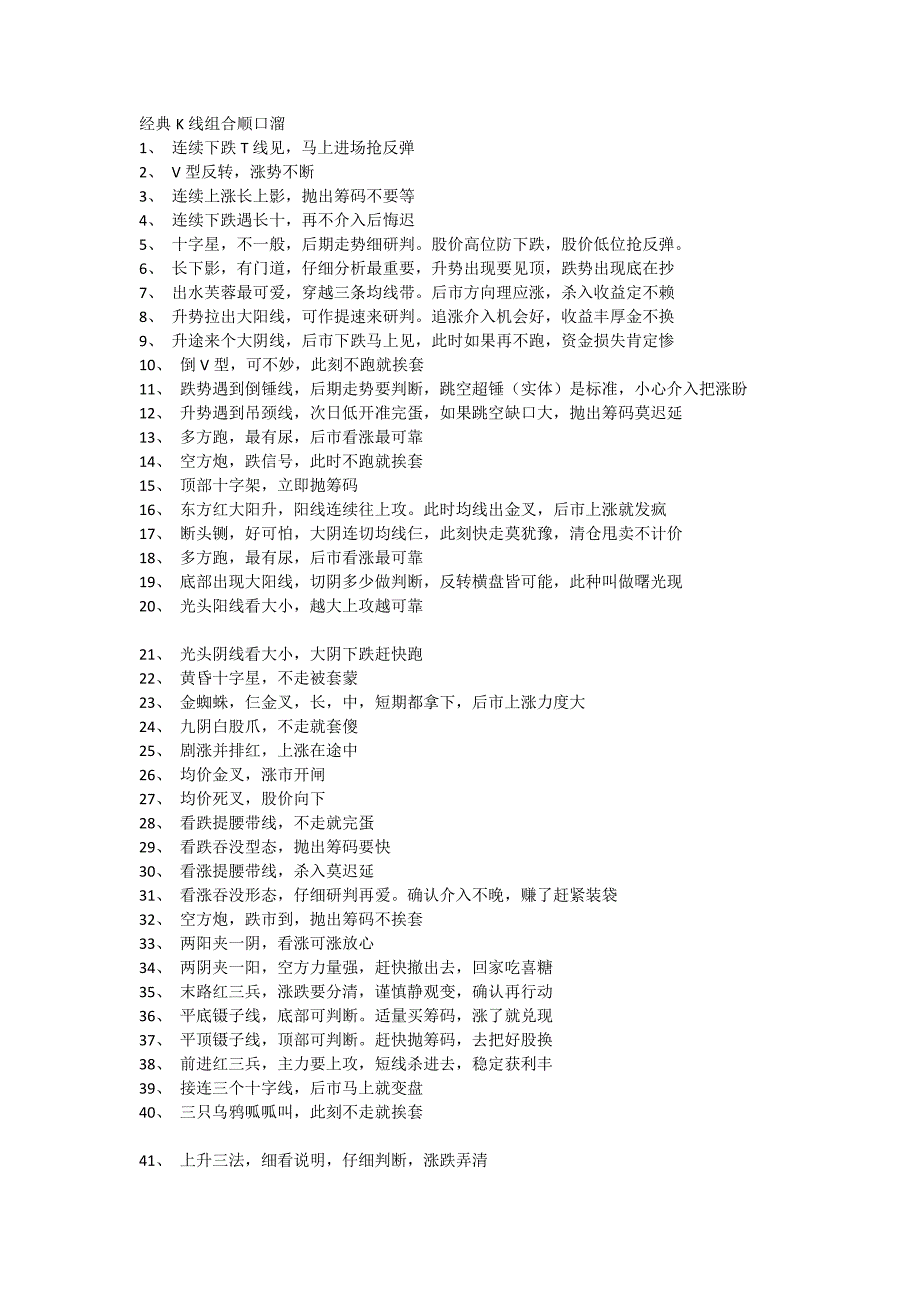 经典K线组合顺口溜_第1页